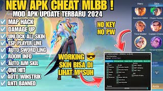 CHEAT Ml TERBARU 2024  MOD UNLOCK ALL SKIN MOBILE LEGENDS  ANTI BANNED NO PASSWORD [upl. by Caravette]