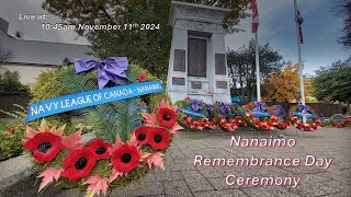 Nanaimo  Remembrance Day Ceremony 2024 [upl. by Seniag]