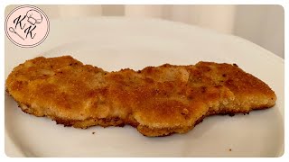 Paniertes SCHNITZEL nach Wiener Art  панированный шницель повенски Свиной эскалоп повенски [upl. by Serrell768]