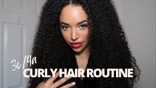 My Curly Hair Routine 3c4a [upl. by Yram]