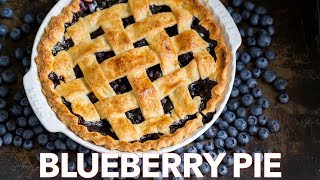 How To Make The Ultimate Blueberry Pie Recipe  Flaky Crust [upl. by Kienan]