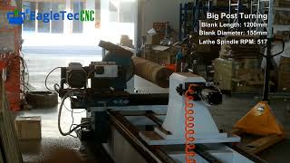 2024 Best 4 Meters Length CNC Wood Turning Lathe Machine from Jinan EagleTec [upl. by Karlie]