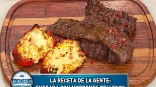 Entraña a la parrilla con morrones rellenos [upl. by Raymund]