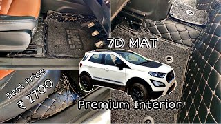 diy 7D MAT INSTALLATION FORD ECOSPORT INTERIOR FLOOR MODIFICATION  DIY INSTALLATION in 4K [upl. by Oeniri]