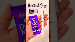 Handmade gift for teachers day 💜 teachers day gift idea 🙂 pen amp chocolate gift shorts [upl. by Absalom]