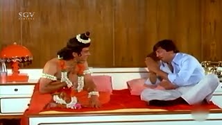 Ananth Nag fighting with Narada Comedy Scenes  Narada Vijaya Kannada Movie  Kannada Comedy Videos [upl. by Dranyl279]