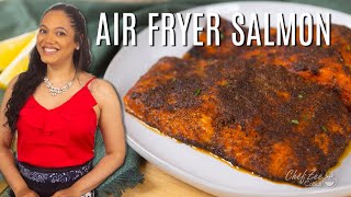 Air Fryer Salmon  Blackened Salmon Recipe  Chef Zee Cooks [upl. by Emmons]