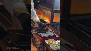 CHEF AFGAN  SLICING STEAK 🥩  steak meat fyp shorts short chef food restaurant burger [upl. by Ative]