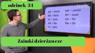 Niemiecki w parę minut 34 zaimki dzierżawcze  gerlicpl [upl. by Sirah]