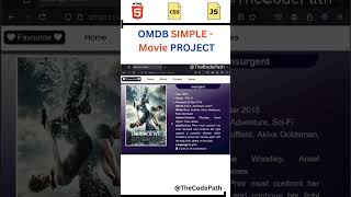 What Happens When You Mix HTML CSS and JavaScript  OMDB API Movie app javascript html5 shorts [upl. by Coonan776]