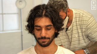 LONG HAIR to MEDIUM LENGTH Wavy Mens Haircut TRANSFORMATION [upl. by Aiehtela]