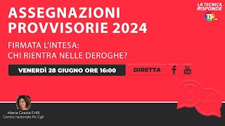 Assegnazioni provvisorie 2024 firmata l’Intesa chi rientra nelle deroghe [upl. by Dadirac]