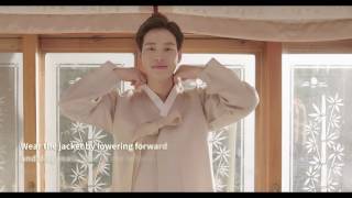 How to wear HanbokKorean traditional clothes for men [upl. by Yelahc296]