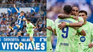 ALAVES 03 BARÇA LEWANDOSKI ⚽️⚽️⚽️ RAPHINHA 2 PASSES D TOP PERFORMANCE DE NOS BLAUGRANA [upl. by Kenaz]