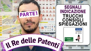 SEGNALI DI INDICAZIONE Pt 1  IL RE DELLE PATENTI  PATENTE B  ESAME DI TEORIA [upl. by Ydnir]