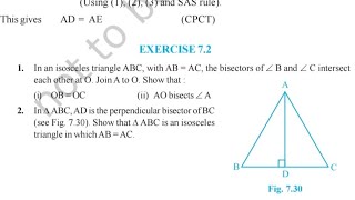 Class 9 Exercise 72 Question 1234 Class 9 Maths Triangle Ncert CBSE [upl. by Sybille]