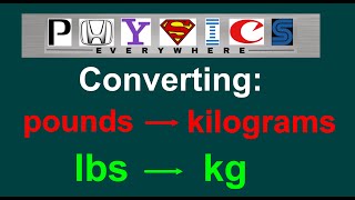 EASY Converting pounds lbs to kilograms kg [upl. by Ahseinet]