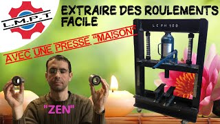 Extraction de roulement avec une presse maison [upl. by Ahcsas913]