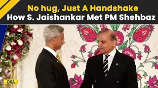 SCO Summit In Pakistan How EAM Jaishankar Met PM Shehbaz Sharif At SCO Meet In Pakistan [upl. by Lammaj]