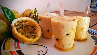 HELADOS CREMOSOS DE MARACUYÁ  Helados caseros de maracuyá con POCOS INGREDIENTES [upl. by Renaldo68]