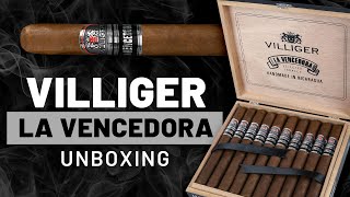 Villiger La Vencedora Churchill Unboxing [upl. by Ahsikal]