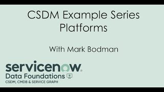 CSDM Example Series Platforms [upl. by Nahk]