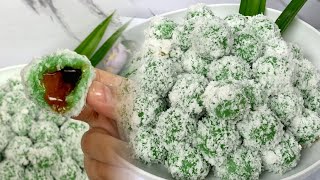 RESEP KUE KLEPON KETAN ISI GULA MERAH TIDAK BOCOR  KENYAL LUMER PECAH DI MULUT [upl. by Platt]