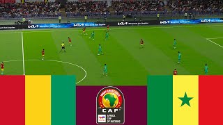 Guinea 0 vs 2 Senegal LIVE CAF 2024 match highlights  Video game simulation PES 2021 [upl. by Mcgean]