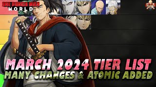 One Punch Man World  March 2024 Tier List update Atomic Samurai added amp more changes [upl. by Arley107]