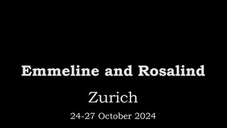 Emmeline amp Rosalind Zurich Switzerland 2427 October 2024 [upl. by Ahsinik]