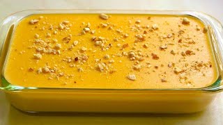 ONLY 5 Ingredients  Simple Mango Pudding  Malayalam [upl. by Enelrats]