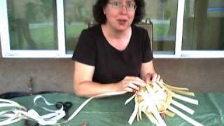 Basket Weaving Video 15 Weaving the sides of our Berry Basket [upl. by Enalda]