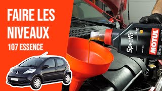 Faire ses niveaux Peugeot 107 10 📏 [upl. by Festus278]