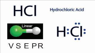 HCl Molecular Geometry  Shape and Bond Angles hydrochloric acid [upl. by Gael]