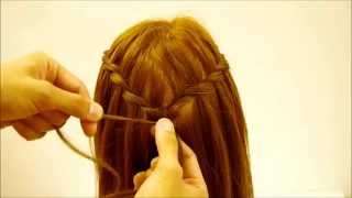 【ウォーターフォールの簡単な作り方】ZENのHow to ヘアセット13How to do a waterfall braid easy [upl. by Ailegnave]