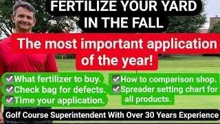 MOST IMPORTANT FERTILIZER APPLICATION OF THE YEAR for your yard [upl. by Yak737]