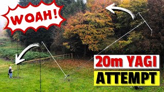 45ft  14m Tower and Yagi  First Attempt [upl. by Chenay]