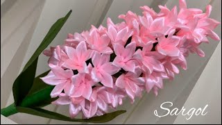 DIY  Satin Ribbon FlowersHow to make hyacinth flowers with satin ribbon [upl. by Ttirb773]