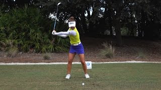 MINJEE LEE 120fps SLOW MOTION amp FULL SPEED FACEON DRIVER GOLF SWING 1080p HD [upl. by Trefler]