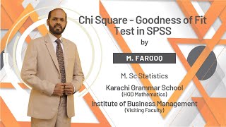 Chi Square  Goodness of Fit Test in SPSS  UrduHindi  M Farooq  HODKGS  IoBM  Data Analysis [upl. by Asiuqram382]