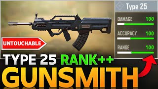 TYPE 25 HAS BECOME DANGEROUS AFTER THE BUFF GUNSMITH  BEST TYPE 25 RANK BUILD COD MOBILE [upl. by Llorrac845]