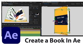 Create and Animate a Simple 3D Book In AfterEffects  Intermediate  Tutorial [upl. by Roy]