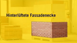 Sichtmauerwerk  Klinker  hinterlüftete Fassadenecke [upl. by Winn]