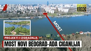 Na proleće počinje izgradnja pešačkog mosta koji će spojiti NOVI BEOGRAD i ADU CIGANLIJU [upl. by Idak445]