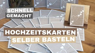 Hochzeitskarten selber basteln in Naturtönen und Produkten von Stampin’ Up 👰‍♀️🤵‍♂️ [upl. by Neerehs]