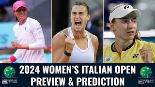 2024 Womens Italian Open  Preview amp Prediction [upl. by Erv]