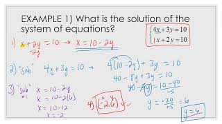 4A2 Solving Linear Systems  Substitution [upl. by Neret]