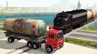 Railway Сrossing Train Сrashes 2 Beamng drive [upl. by Cynthea]