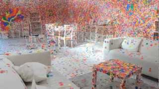 Yayoi Kusamas Obliteration Room  TateShots [upl. by Annohs]