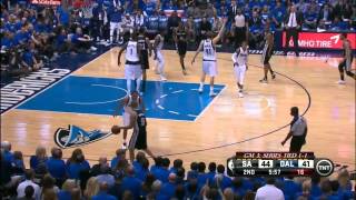 Dirk Nowitzki fadeaway over Tim Duncan 2014 Playoffs [upl. by Nage]